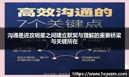 沟通是进攻明星之间建立默契与理解的重要桥梁与关键所在
